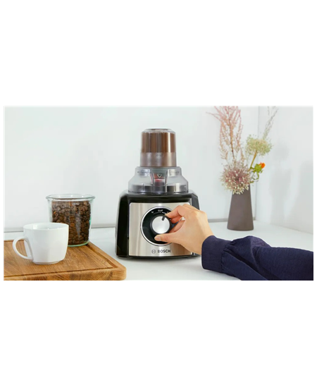 Bosch | Food Processor MultiTalent 3 Plus | MCM3PM386 | 900 W | Number of speeds 2 | Bowl capacity 2.3 L | Black/Stainless steel