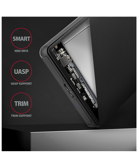 AXAGON Screwless USB 3.2 Gen 1 - SATA 6G external box for 2.5" SSD/HDD | EE25-SL