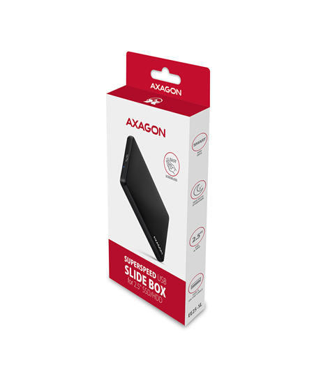 AXAGON Screwless USB 3.2 Gen 1 - SATA 6G external box for 2.5" SSD/HDD | EE25-SL