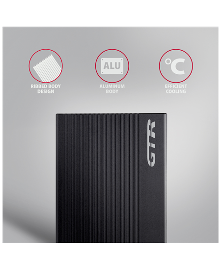 AXAGON USB-C 10Gbps RIBBED Box | EE25-GTR