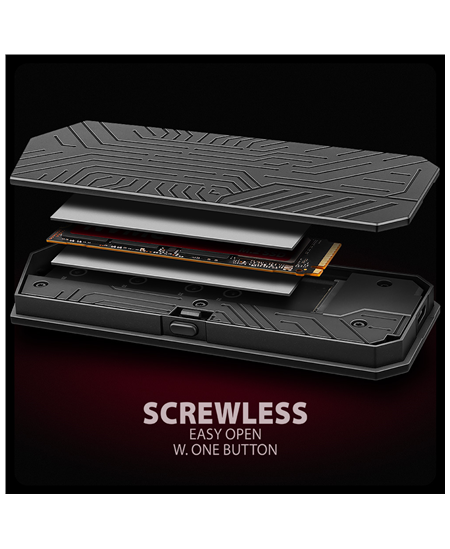 AXAGON USB-C 10Gbps - M.2 NVMe and SATA SSD GAME M.2 box | EEM2-GAM