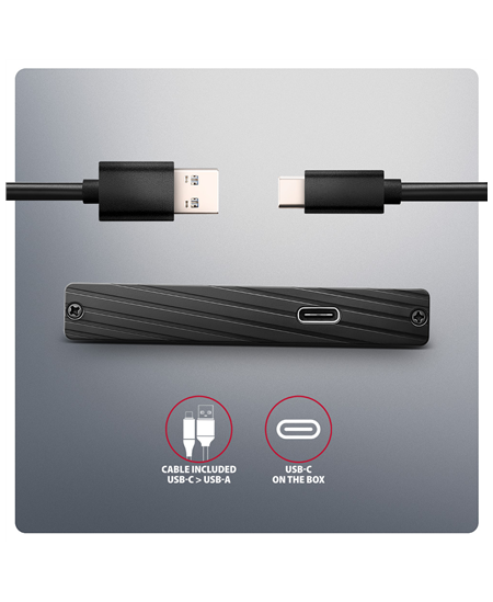 AXAGON USB-C 5Gbps - SATA 6G external box for 2.5" SSD/HDD | EE25-XA6C