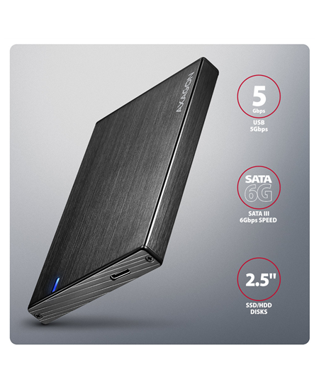 AXAGON USB-C 5Gbps - SATA 6G external box for 2.5" SSD/HDD | EE25-XA6C