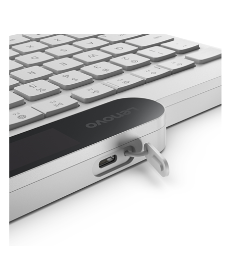 Lenovo 800 Self-Charging Bluetooth Keyboard-US English | Keyboard | Bluetooth | US English | White