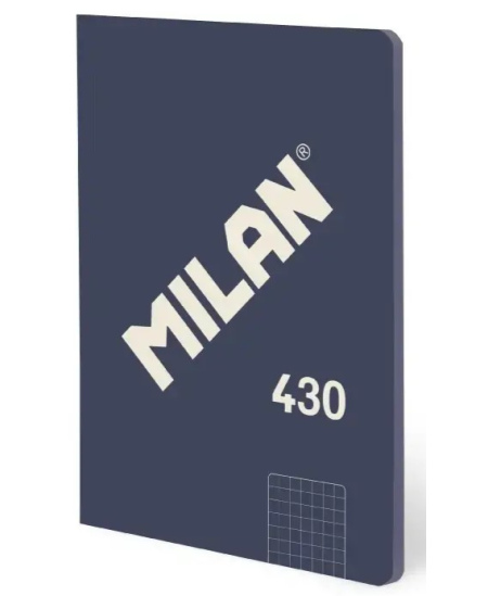 Sąsiuvinis langeliais MILAN 430, A5, 48 lapai, mėlynas