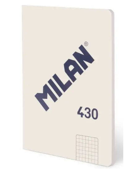 Sąsiuvinis langeliais MILAN 430, A5, 48 lapai, smėlio