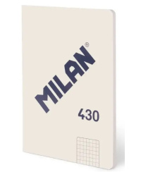 Sąsiuvinis langeliais MILAN, A5, 48 lapai, smėlio