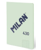 Sąsiuvinis langeliais MILAN, A5, 48 lapai, žalias