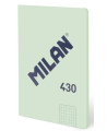 Sąsiuvinis langeliais MILAN 430, A5, 48 lapai, žalias