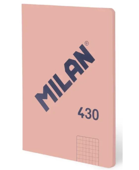 Sąsiuvinis langeliais MILAN, A5, 48 lapai, rožinis