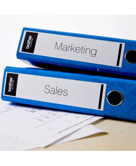 Brother DK-22205 (DK22205) Continuous Paper Label Roll, Black on White, 62mm, 30.48m