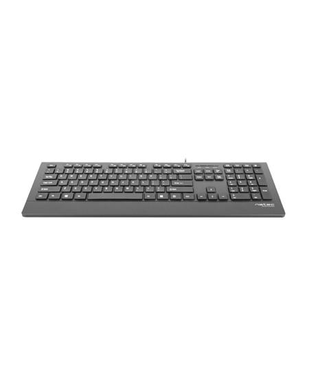 Natec Keyboard, Barracuda, US Layout, Slim | Natec | Keyboard | Barracuda | Standard | Wired | US | Black | 529 g