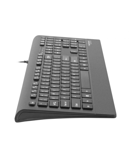 Natec Keyboard, Barracuda, US Layout, Slim | Natec | Keyboard | Barracuda | Standard | Wired | US | Black | 529 g