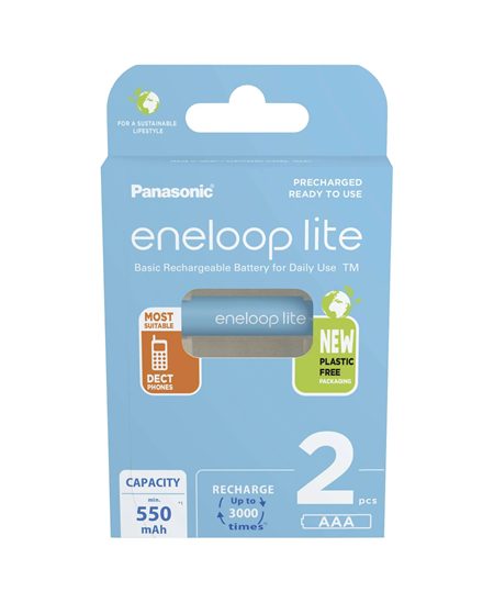 Panasonic | ENELOOP Lite BK-4LCCE/2BE | AAA | 550 mAh | 2 pc(s)