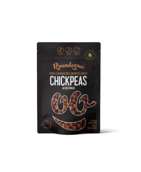 Avinžirniai ROUNDOOZE, pieniškame šokolade su kakavos milteliais, 150 g