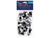 Akriliniai burbuliukai juodi & balti 120vnt. 1cm