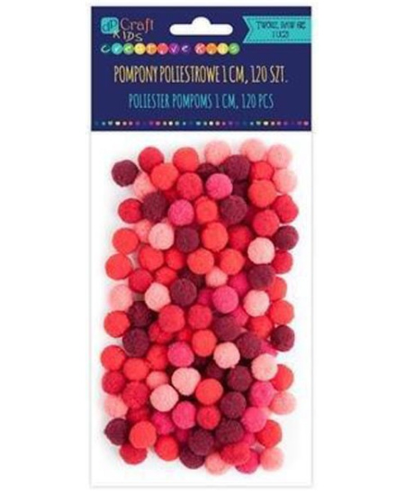 Akriliniai burbuliukai raudoni 120vnt. 1cm