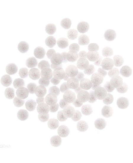 Burbuliukai balti 1,5cm 80vnt