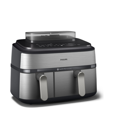 Philips Dual Basket Airfryer | NA555/00 5000 series | Power 2750 W | Capacity 9 L | RapidAir Plus | Silver