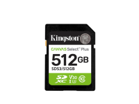 Kingston Canvas Select Plus | 512 GB | SD | Flash memory class Class 10, UHS-I, U1/U3, Video Class 10/30