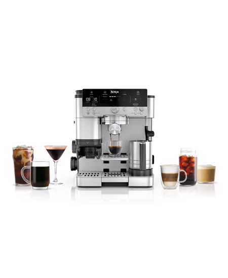 NINJA Espresso Coffee Maker | ES601EU Luxe Café Premier | Pump pressure 11 bar | Built-in milk frother | Ground | 1650 W | Blac