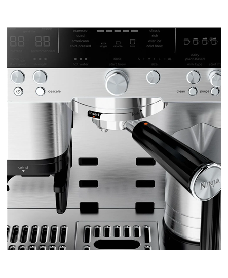 NINJA Espresso Coffee Maker | ES601EU Luxe Café Premier | Pump pressure 11 bar | Built-in milk frother | Ground | 1650 W | Blac