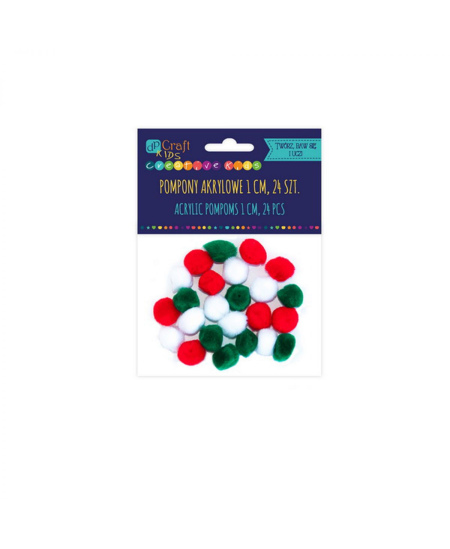 Akriliniai burbuliukai, 1cm, MIX, 24vnt.