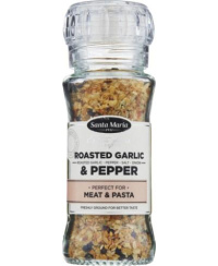 Skrudinti česnakai ir pipirai, 80 g, su malūnėliu