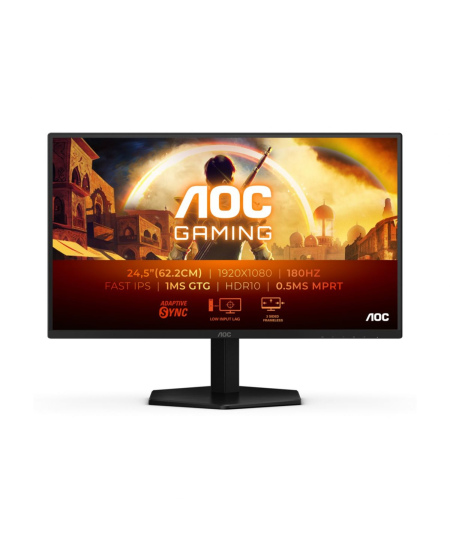 AOC | 25G42E | 25 " | IPS | FHD | 16:9 | 180 Hz | 1 ms | 1920 x 1080 pixels | 300 cd/m² | HDMI ports quantity 1 | Black