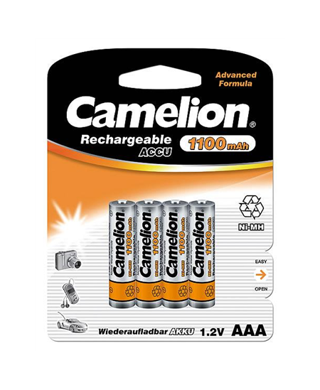 Camelion AAA/HR03, 1100 mAh, Rechargeable Batteries Ni-MH, 4 pc(s)