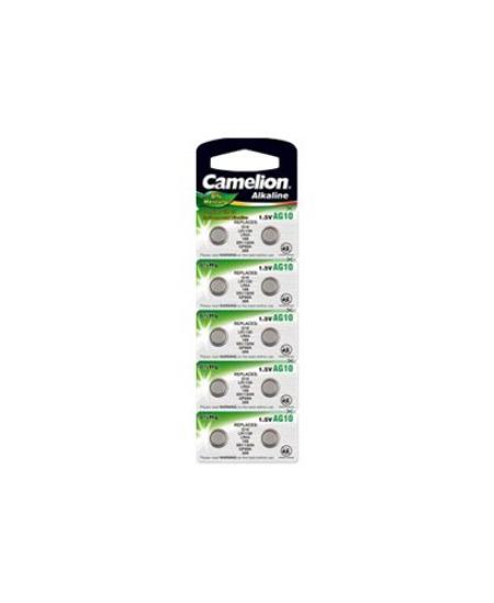 Camelion AG10/LR54/LR1131/389, Alkaline Buttoncell, 10 pc(s)