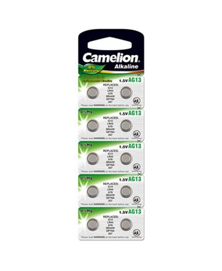 Camelion AG13/LR44/357, Alkaline Buutoncell, 10 pc(s)