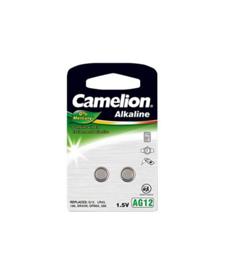 Camelion AG12/LR43/LR1142/386, Alkaline Buttoncell, 2 pc(s)