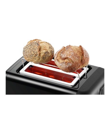 Bosch DesignLine Toaster TAT3P423 Power 970 W, Number of slots 2, Housing material Stainless steel, Black