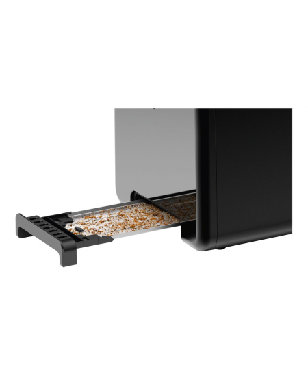 Bosch DesignLine Toaster TAT3P423 Power 970 W, Number of slots 2, Housing material Stainless steel, Black