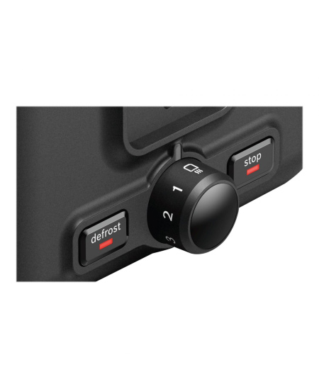 Bosch DesignLine Toaster TAT3P423 Power 970 W, Number of slots 2, Housing material Stainless steel, Black