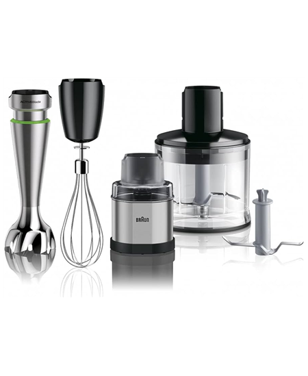 Braun Hand Blender MQ9138XI MultiQuick 9 1200 W, Number of speeds 3, Chopper, Ice crushing, Black/Stainless Steel