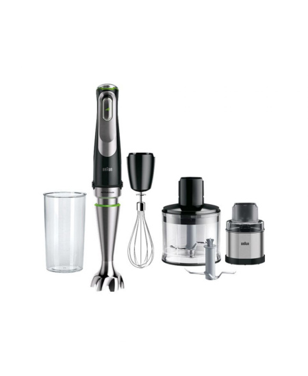 Braun Hand Blender MQ9138XI MultiQuick 9 1200 W, Number of speeds 3, Chopper, Ice crushing, Black/Stainless Steel