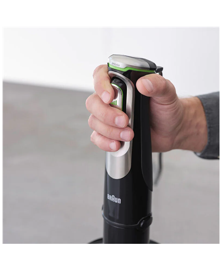 Braun Hand Blender MQ9138XI MultiQuick 9 1200 W, Number of speeds 3, Chopper, Ice crushing, Black/Stainless Steel