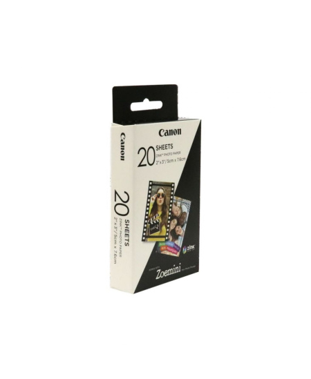 Canon 20 sheets ZP-2030 Photo Paper, White, 5 x 7.6 cm