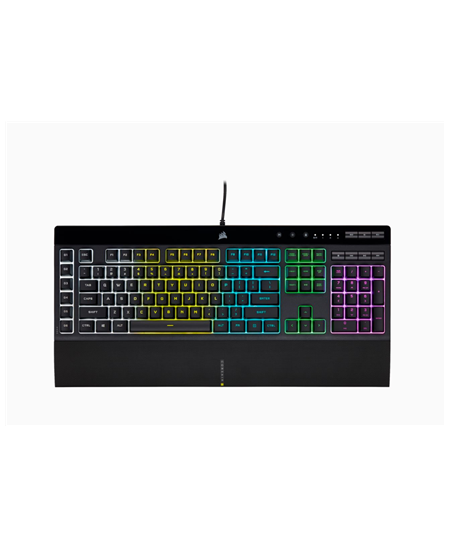 Corsair | Rubber Dome | Gaming Keyboard | K55 RGB PRO | Gaming keyboard | Wired | RGB LED light | US | Black