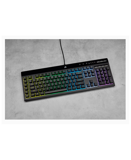 Corsair | Rubber Dome | Gaming Keyboard | K55 RGB PRO | Gaming keyboard | Wired | RGB LED light | US | Black