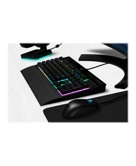 Corsair | Rubber Dome | Gaming Keyboard | K55 RGB PRO | Gaming keyboard | Wired | RGB LED light | US | Black