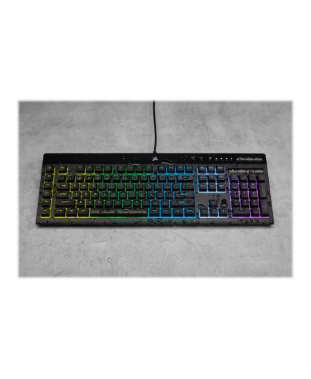 Corsair | Rubber Dome | Gaming Keyboard | K55 RGB PRO | Gaming keyboard | Wired | RGB LED light | US | Black