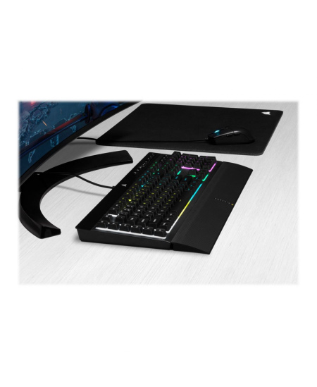 Corsair | Rubber Dome | Gaming Keyboard | K55 RGB PRO | Gaming keyboard | Wired | RGB LED light | US | Black