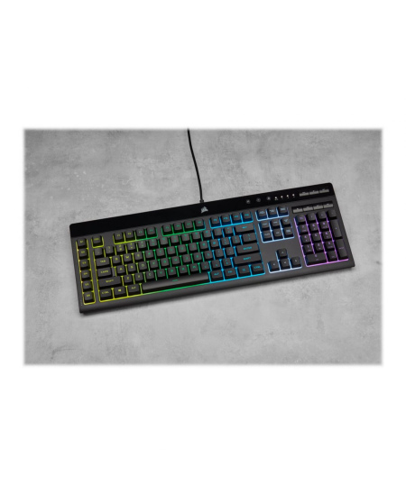 Corsair | Rubber Dome | Gaming Keyboard | K55 RGB PRO | Gaming keyboard | Wired | RGB LED light | US | Black