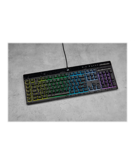 Corsair | Rubber Dome | Gaming Keyboard | K55 RGB PRO | Gaming keyboard | Wired | RGB LED light | US | Black