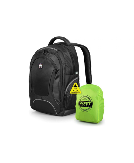 Port Designs Courchevel Fits up to size 15.6 ", Black, Waterproof cover, Shoulder strap, Backpack