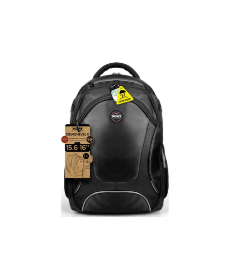 Port Designs Courchevel Fits up to size 15.6 ", Black, Waterproof cover, Shoulder strap, Backpack