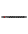 Lanberg Power Distribution unit (PDU) 19" 1U 16A 2m 7X Schuko oulets | PDU-07F-0200-BK
